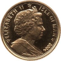 Isle of Man 1/25 Crown 2004 - Katzen "Zwei Tonkanese-Kätzchen"-  1/25 oz Gold PP