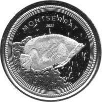 EC 8 2021 5. Ausgabe Montserrat - Blue Angelfish-Blauer...