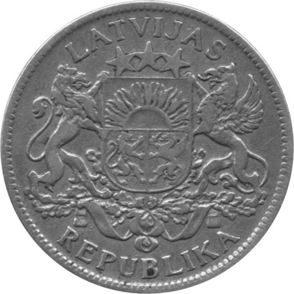 Lettland 1 Lats 1924 - Umlaufmünze - Silber