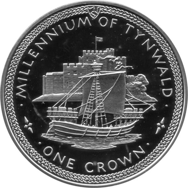 Isle of Man 1 Crown 1979 - 1000 Jahre Tynwald "Kogge" - Silber PP