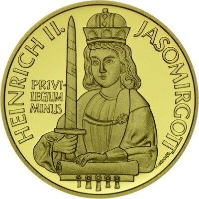 Österreich 500 Schilling 1996 Heinrich II Jasomirgott Gold