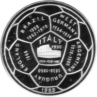 Kambodscha 20 Riels 1989 - XIV. Fußball WM 1990 in...