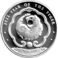 Bhutan 200 Ngultrum 2022 - Jahr des Tigers - Silber