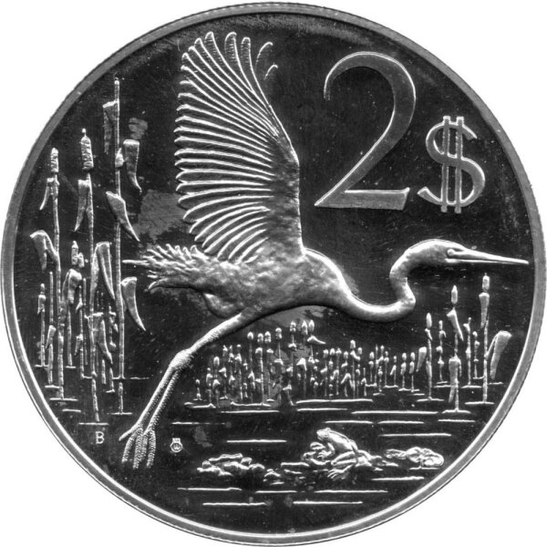 Cayman Inseln 2 Dollars 1972 - Umlaufmünze - Silber PP