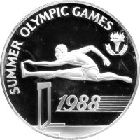 Barbados 20 Dollars 1988 - XXIV. Olympische Sommerspiele 1988 in Seoul "Hürdenlauf" - Silber PP
