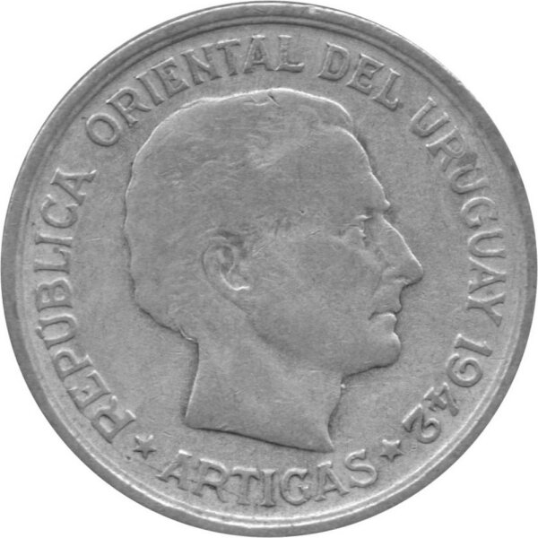 Uruguay 1 Peso 1942 - Umlaufmünze - Silber