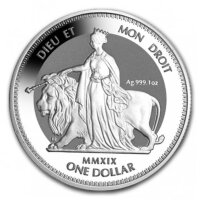 British Virgin Islands Una & The Lion 2019 1 oz Silber