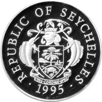 Seychellen 25 Rupees 1995 - XXVI. Olympische Sommerspiele 1996 in Atlanta "Radfahren" - Silber PP