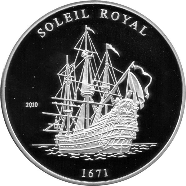 Elfenbeinküste 1.000 Francs 2010 - Segelschiff "Soleil Royal" - Silber PP