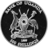 Uganda 500 Shillings 1999 - XXVII. Olympische Sommerspiele 2000 in Sydney "Boxen" - Silber PP