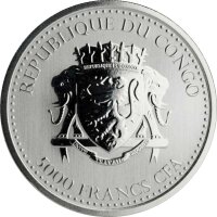 Kongo Gorilla 2019 1 oz Silber