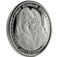 Kongo Gorilla 2019 1 oz Silber