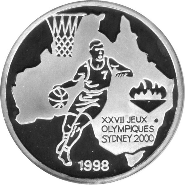 Kongo 500 Francs 1998 - XXVII. Olympische Sommerspiele 2000 in Sydney "Basketball" - Silber PP