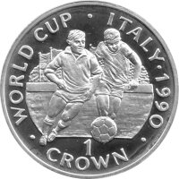 Gibraltar 1 Crown 1990 - XIV. Fußball-WM 1990 in...