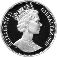 Gibraltar 1 Crown 1999 - XXVII. Olympische Sommerspiele 2000 in Sydney "Aborigine-Mann mit Fackel" - Silber PP