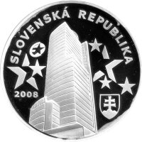 Slowakei 1.000 Kronen 2008 - Abschied von der Krone - Silber PP