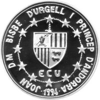 Andorra 10 Diners 1994 - Zollunion "Peter III." - Silber PP