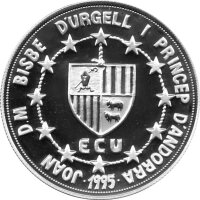 Andorra 10 Diners 1995 - Zollunion "Ramon Berenguer III." - Silber PP