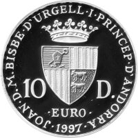 Andorra 10 Diners 1997 - 40 Jahre Römische Verträge - Silber PP