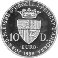 Andorra 10 Diners 1998 - Europa - Silber PP