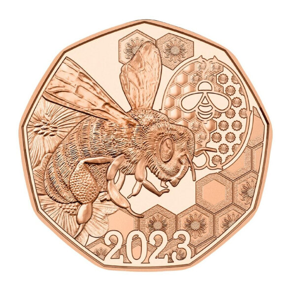 Österreich 5 Euro 2023 Bienentanz Ostermünze - Kupfer