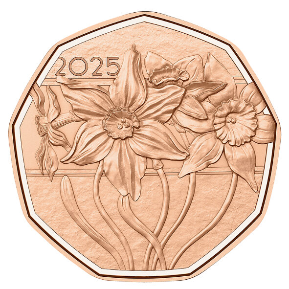 Österreich 5 Euro 2025 Narzissen - Kupfer