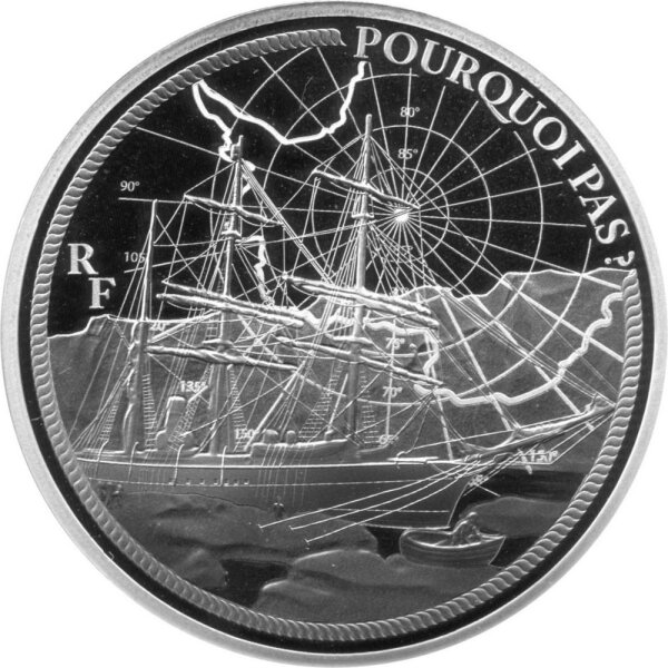 Frankreich 10 Euro 2014 - Französische Schiffe "Pourquoi pas ?" - Silber PP