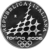 Italien 10 Euro 2005 - XX. Olympische Winterspiele 2006 in Turin "Eisschnelllauf" - Silber PP