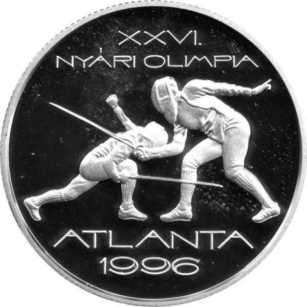 Ungarn 1.000 Forint 1995 - XXVI. Olympische Sommerspiele 1996 in Atlanta "Fechten" - Silber PP