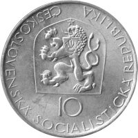 Tschechoslowakei 10 Kronen 1968 - 100 Jahre Nationaltheater Prag - Silber