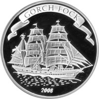 Palau 2 Dollar 2008 - Segelschiff "Gorch Fock"...