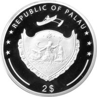 Palau 2 Dollar 2008 - Segelschiff "Gorch Fock" - Silber PP