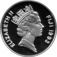 Fiji 10 Dollars 1993 - XXVI. Olympische Sommerspiele 1996 in Atlanta "Ringen" - Silber PP