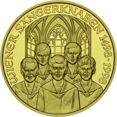 Österreich 500 Schilling 1998 Wiener Sängerknaben Gold
