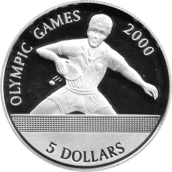 Cook Islands 5 Dollars 2000 - XXVII. Olympische Sommerspiele 2000 in Sydney "Tischtennis" - Silber PP