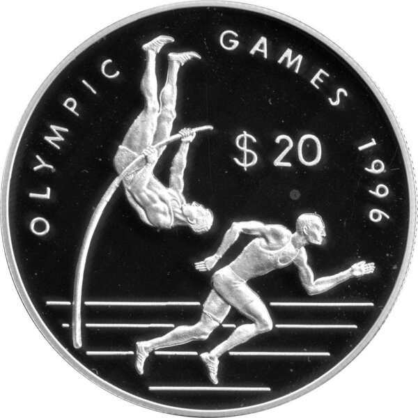 Cook Islands 20 Dollars 1993 - XXVI. Olympische Sommerspiele 1996 in Atlanta - Silber PP