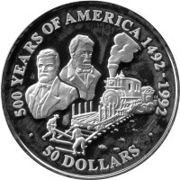 Cook Islands 50 Dollars 1991 - 500 Jahre Entdeckung...