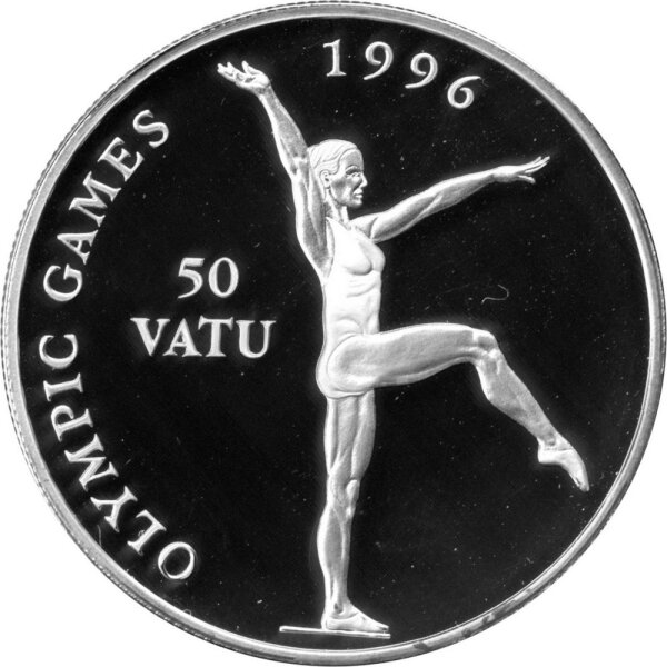 Vanuatu 50 Vatu 1994 - XXVI. Olympische Sommerspiele 1996 in Atlanta "Gymnastik" - Silber PP