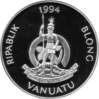 Vanuatu 50 Vatu 1994 - XXVI. Olympische Sommerspiele 1996 in Atlanta "Gymnastik" - Silber PP