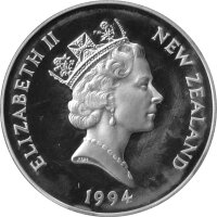 Neuseeland 5 Dollars 1994 - XVII. Olympische Winterspiele 1994 in Lillehammer - Silber PP