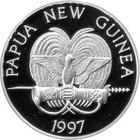 Papua Neuguinea 5 Kina 1997 - XXVII. Olympische Sommerspiele 2000 in Sydney - Silber PP