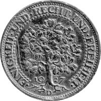 J.331 Weimarer R. 5 Mark 1927-1933 "Umlaufmünze...