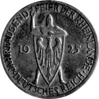 J.321 Weimarer R. 3 Mark 1925 -J- "Zur...