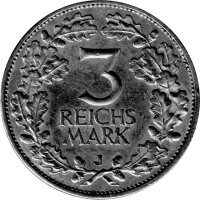 J.321 Weimarer R. 3 Mark 1925 -J- "Zur Jahrtausendfeier der Rheinlande" - ss