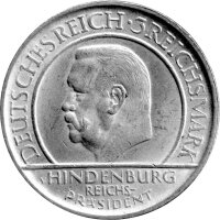 J.340 Weimarer R. 3 Mark 1929 "Zum 10. Jahrestag der Reichsverfassung" - ss-vz