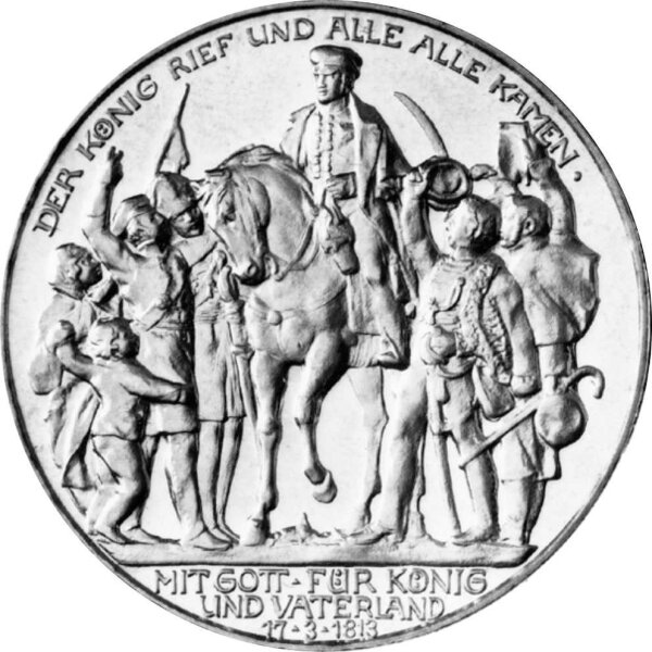 J.110 Preußen 3 Mark 1913 - Jahrhundertfeier der Befreiungskriege - Silber ss-vz