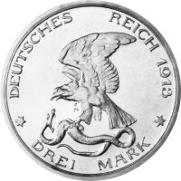 J.110 Preußen 3 Mark 1913 - Jahrhundertfeier der Befreiungskriege - Silber ss-vz