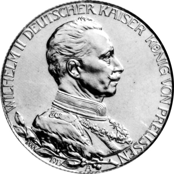 J.112 Preußen 3 Mark 1913 - 25-jähriges Regierungsjubiläum - Silber ss-vz