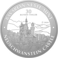 Bayern Thaler 2. Ausgabe Schloss Neuschwanstein 2026 1000...