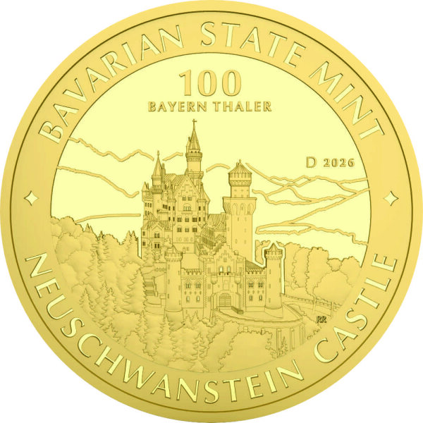 Bayern Thaler 2. Ausgabe Schloss Neuschwanstein 2026 1 oz Gold